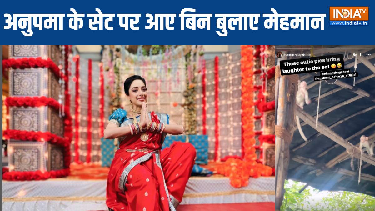अनुपमा के सेट पर बिन बुलाए मेहमानों ने बोला धावा, एक्ट्रेस रूपाली गांगुली ने शेयर किया मजेदार वीडियो