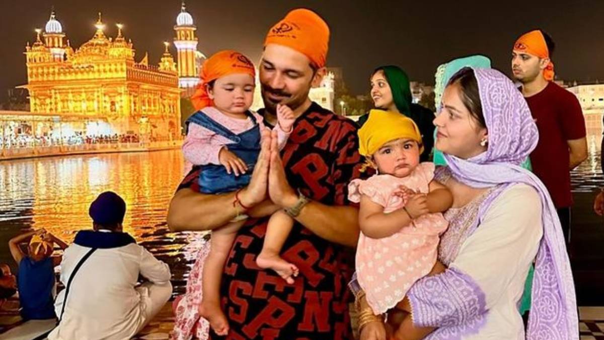 जुड़वा बेटियों को लेकर स्वर्ण मंदिर पहुंचीं रुबीना दिलैक, एक ने नन्हें हाथों से किया प्रणाम, एक दिखी हैरान